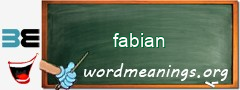 WordMeaning blackboard for fabian